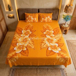 One Sets Rayon Bed Sheet Hand Painted Handmade in Bali